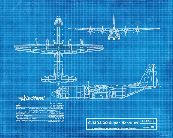 C-130J-30 Super Hercules Blueprint – Printable