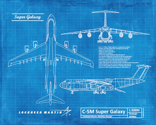 C-5M Super Galaxy Blueprint – Printable