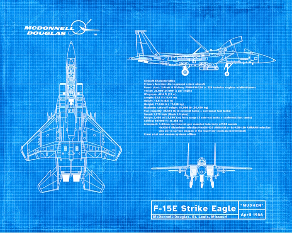 F-35E Strike Eagle Blueprint 
