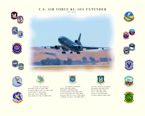 KC-10 Service Tribute – Featuring Command & Squadron Emblems